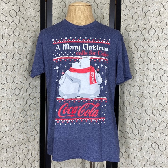 Coca Cola Other - Coca-Cola A Merry Christmas Calls for a Coke Short Sleeve Tee Shirt